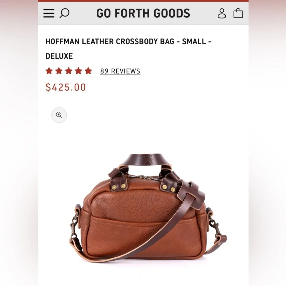 Go Forth Goods small Hoffman deluxe saddle crossbody bag NEW - Picture 15 of 16
